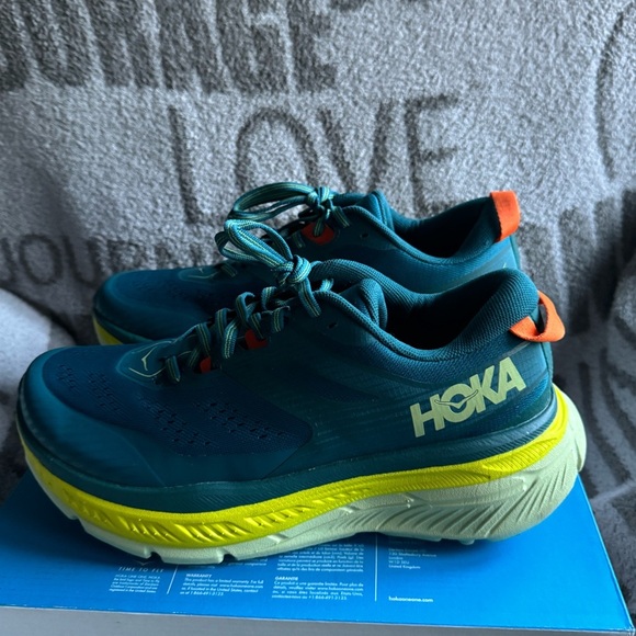HOKA ONE ONE Stinson ATR 6 Mens 9.5 D Running/Walking Shoes Blue Coral NEW $170 main image 6